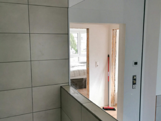 Dusch-Teilverglasung Trennscheibe von Dusche zu Badeszimmer